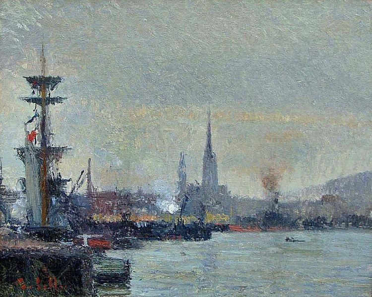 Joseph Delattre Le Port de Rouen Germany oil painting art